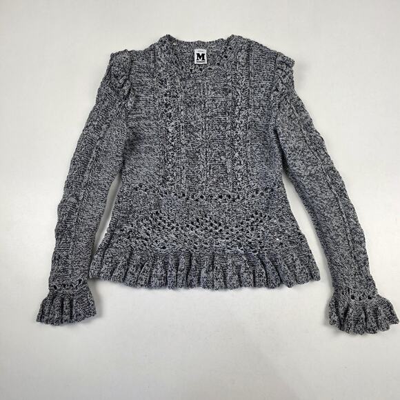 Missoni Mock Neck Knit Long Sleeve Top Sz 40 Italian US Large 10 Designer - Picture 1 of 13